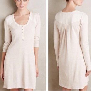 Anthropologie Saturday Sunday Thermal Waffle Henley Dress XS